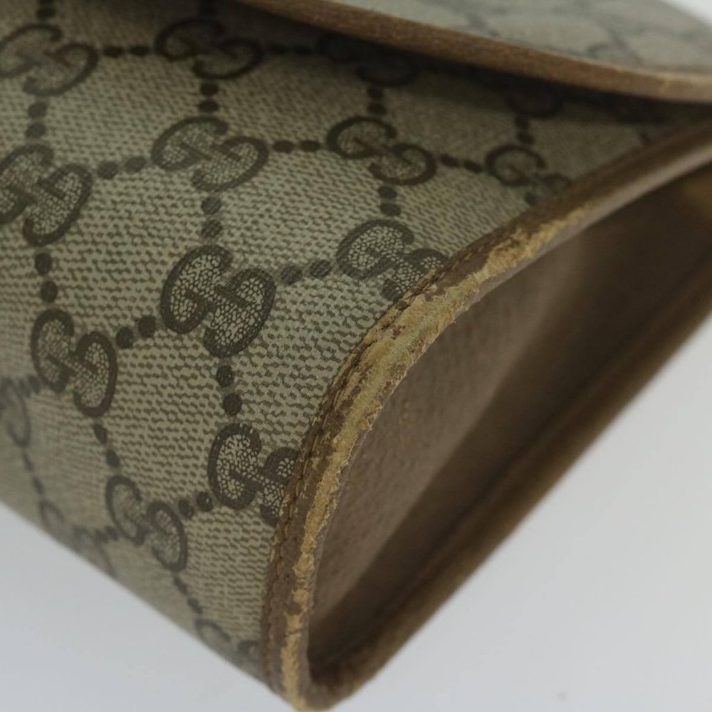 GUCCI GG Supreme Web Sherry Line Clutch Bag Beige Red 89 01 030 Auth - Picture 12 of 16